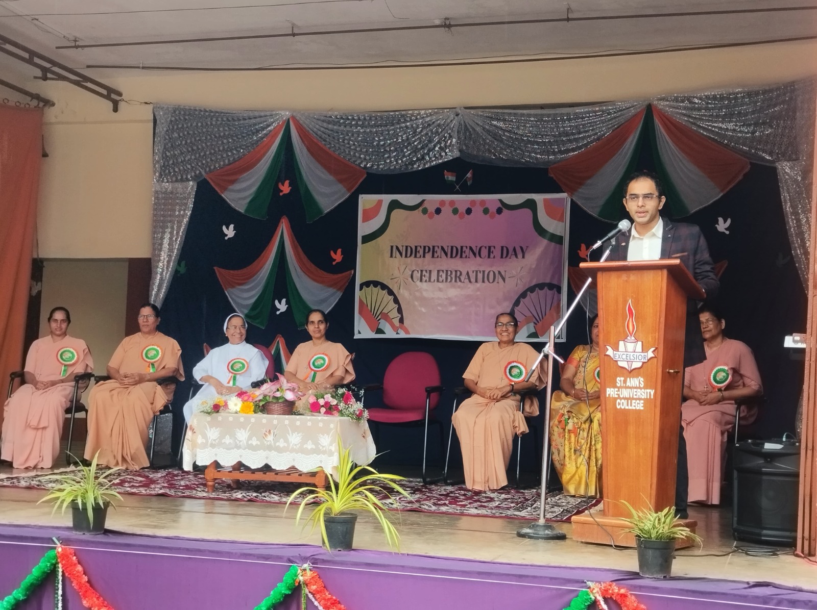 Dr Edmond Fernandes celebrates the 78th Independence Day with St. Ann’s Pre University College by Dr. Edmond Fernandes